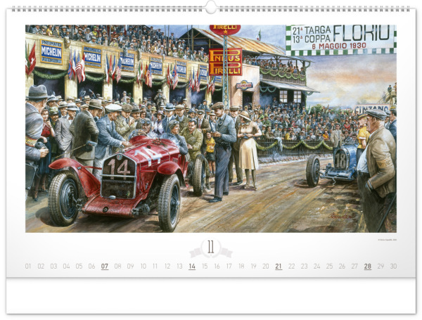 NOTIQUE Nástenný kalendár Oldtimers – Václav Zapadlík 2027, 64 x 42 cm 11