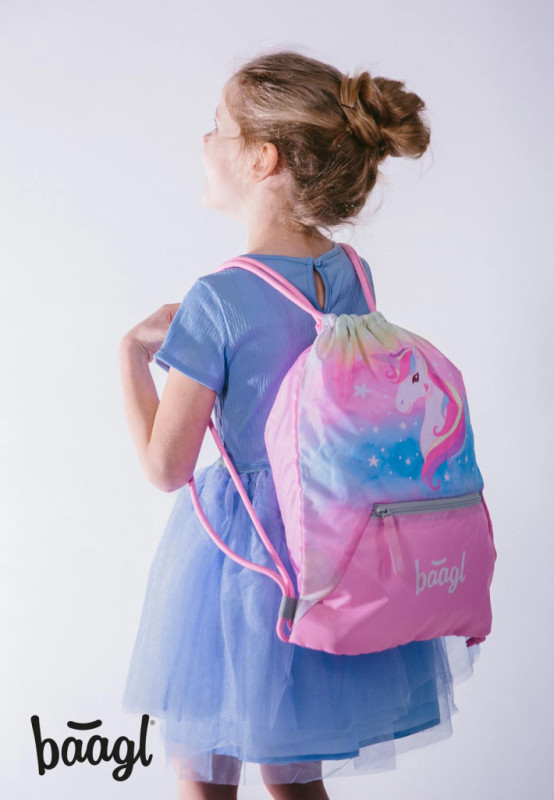 BAAGL SADA 3 Zippy Plus Rainbow Unicorn: aktovka, peračník, vrecko 12
