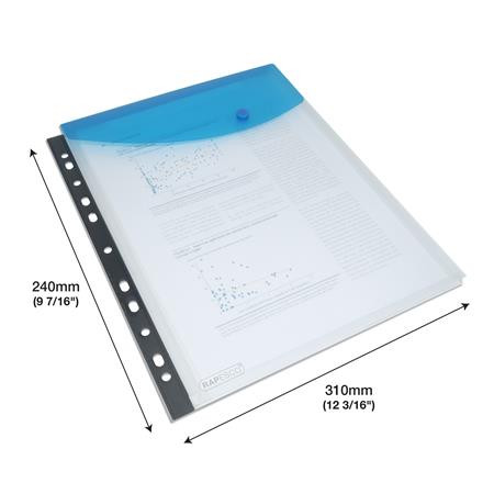 Obal na patent, s eurodierovaním, A4+, RAPESCO "Eco", mix priehľadných farieb 2