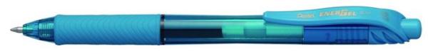 Gélové pero, 0,35 mm, stláčací mechanizmus, PENTEL "EnerGelX BL107", svetlomodrá