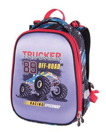 Batoh, anatomický, PULSE "Anatomic Cube Off-Road", čierny-červený 1