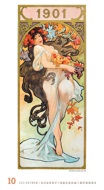 Nástenný kalendár Alfons Mucha 2026 10