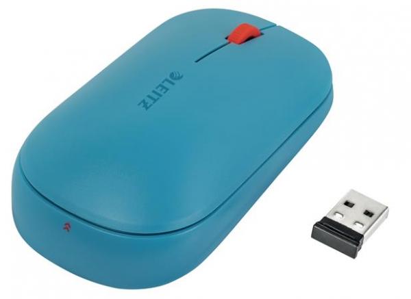 Myš, bezdrôtová, Bluetooth, LEITZ "Cosy", pokojná modrá