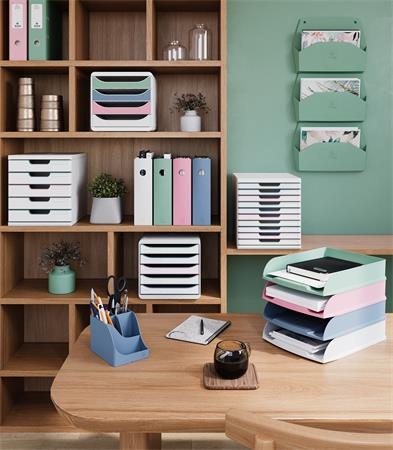 Nástenný organizér, 1 priehradka, ležatý, 38,2x28,9x7,2 cm, EXACOMPTA "Autentik", zelený 3