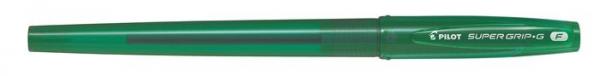 Guľôčkové pero, 0,22 mm, s vrchnákom, PILOT "Super Grip G", zelené