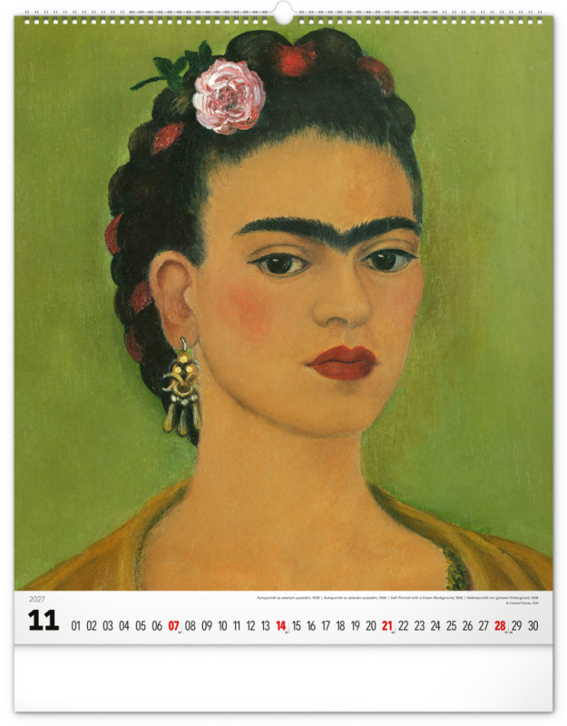 NOTIQUE Nástenný kalendár Frida Kahlo 2027, 48 x 56 cm 11