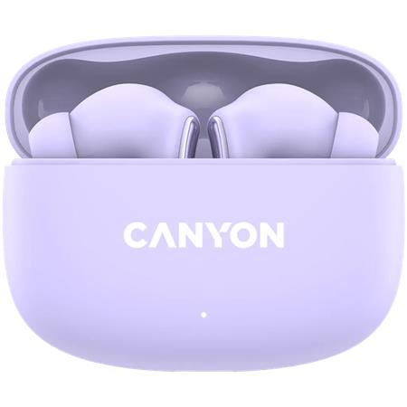 Slúchadlá, TWS bezdrôtové, Bluetooth 5.4, CANYON "OnGo 9", fialové 2