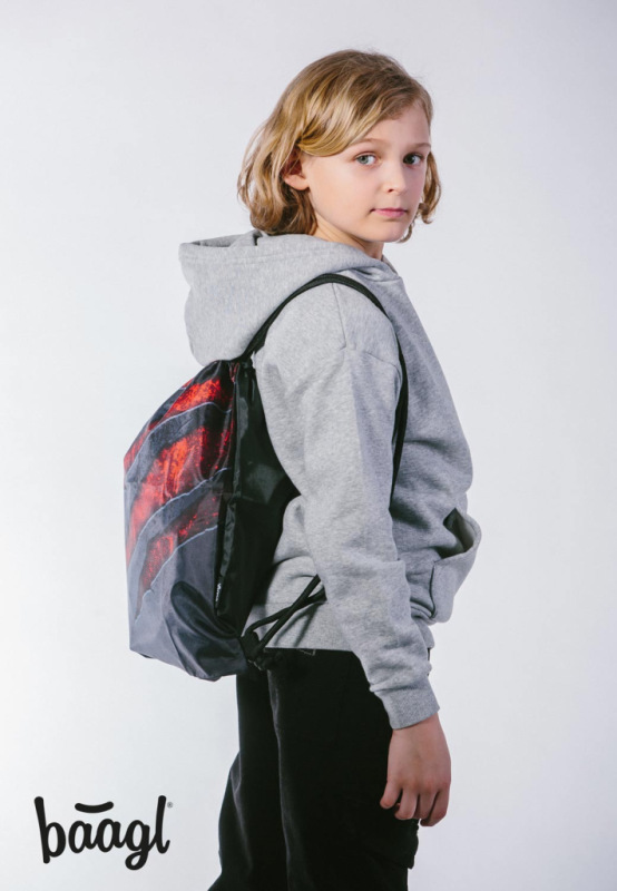 BAAGL SADA 5 Core Láva: batoh, peračník, vrecko, ľadvinka, obal na notebook 12