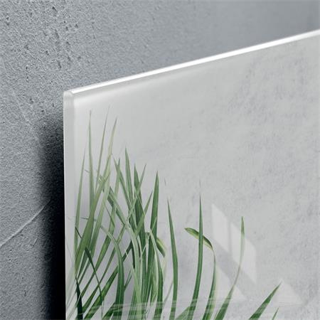 Magnetická sklenená tabuľa, 91x46x1,5 cm, SIGEL "Artverum® ", rastlinný vzor 2