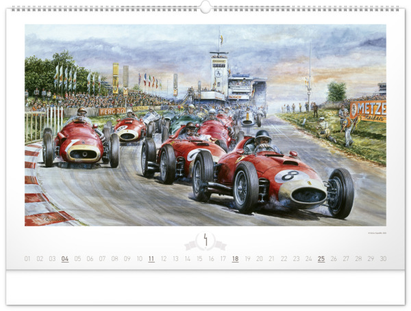NOTIQUE Nástenný kalendár Oldtimers – Václav Zapadlík 2027, 64 x 42 cm 4