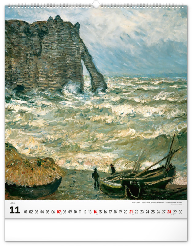 NOTIQUE Nástenný kalendár Claude Monet 2027, 48 x 56 cm 11