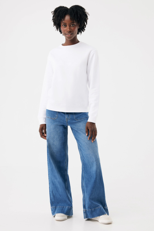 IQONIQ Toria Unisex mikina s okrúhl. výstrihom z rec. bavlny recycled white S 5