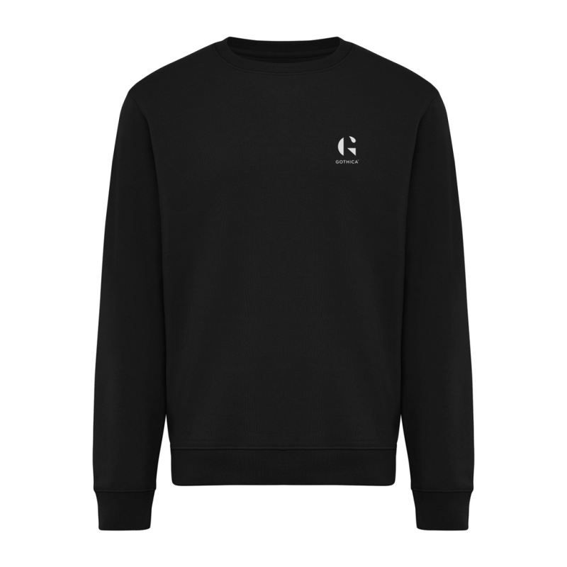 IQONIQ Toria Unisex mikina s okrúhl. výstrihom z rec. bavlny čierna XL 4
