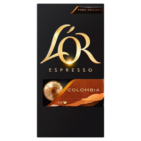 Kávové kapsule, 10 ks, JACOBS DOUWE EGBERTS "L`OR Colombia"