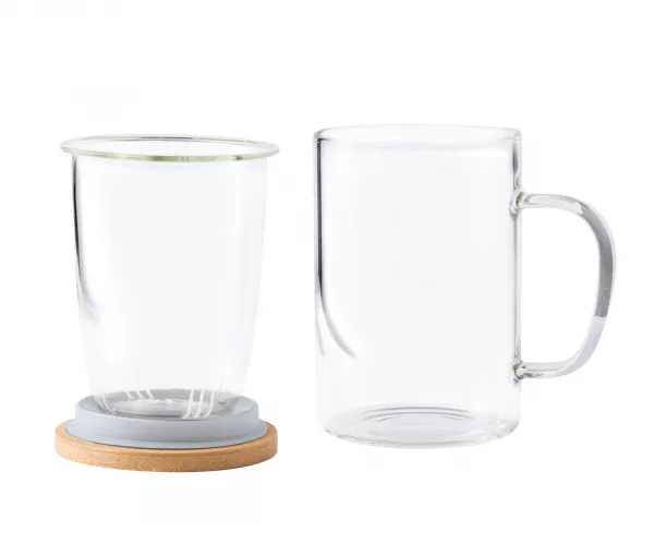 Masty glass infuser mug
