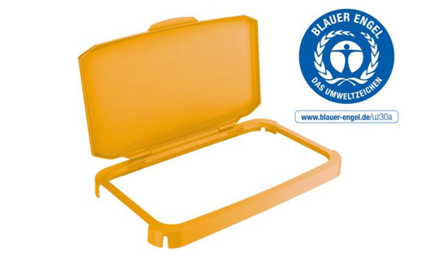 Výklopné veko pre 60 l odpadkový kôš, plast, DURABLE "Durabin®", žlté 2