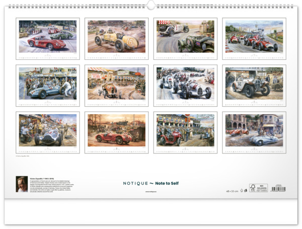 NOTIQUE Nástenný kalendár Oldtimers – Václav Zapadlík 2027, 64 x 42 cm 13