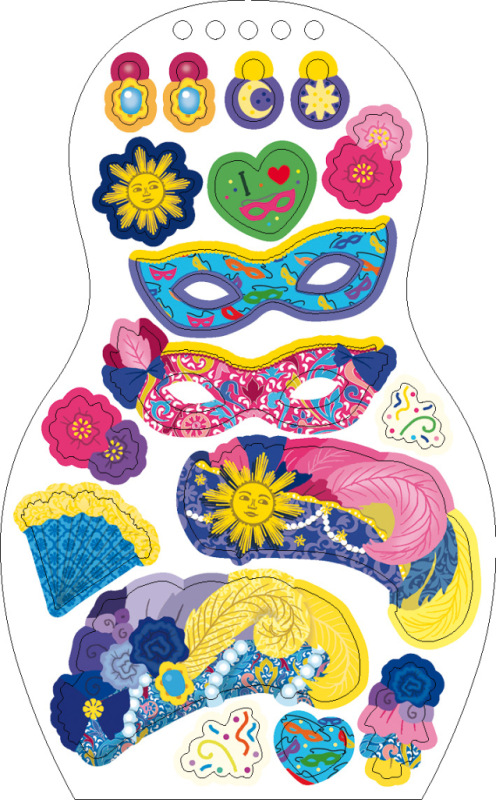 Obliekame bábiky na KARNEVAL – Maľovanky 4