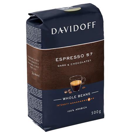 Káva, pražená, zrnková, 500 g, DAVIDOFF "Espresso 57"