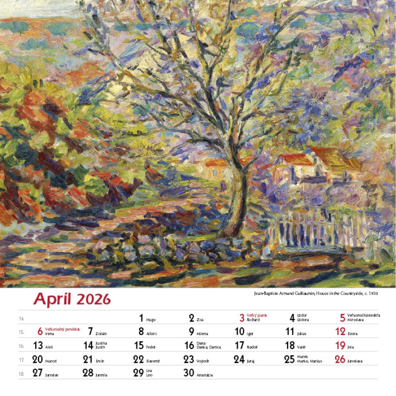 Nástenný kalendár Impresionisti 2026 4