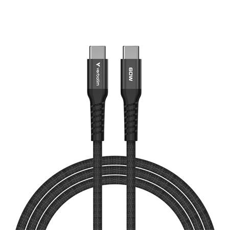 USB kábel, USB-C – USB-C, 1,2 m, 60 W, magnetický, VERBATIM, čierny 3