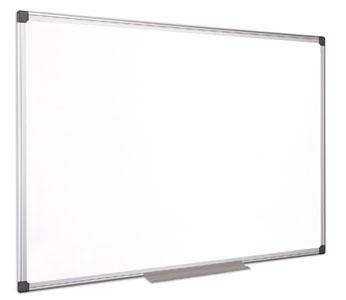 Biela tabuľa, magnetická, smaltovaná, 100x100 cm, hliníkový rám, VICTORIA