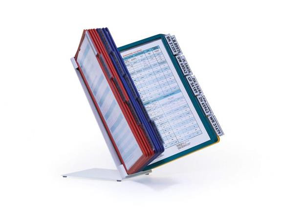 Stolný stojan na prezentačné tabule, s 20 prezentačnými tabuľami, DURABLE "VARIO®", mix fa