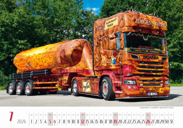 Nástenný kalendár Trucks 2026 2