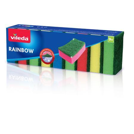 VILEDA Špongia "Rainbow", 9 ks/bal