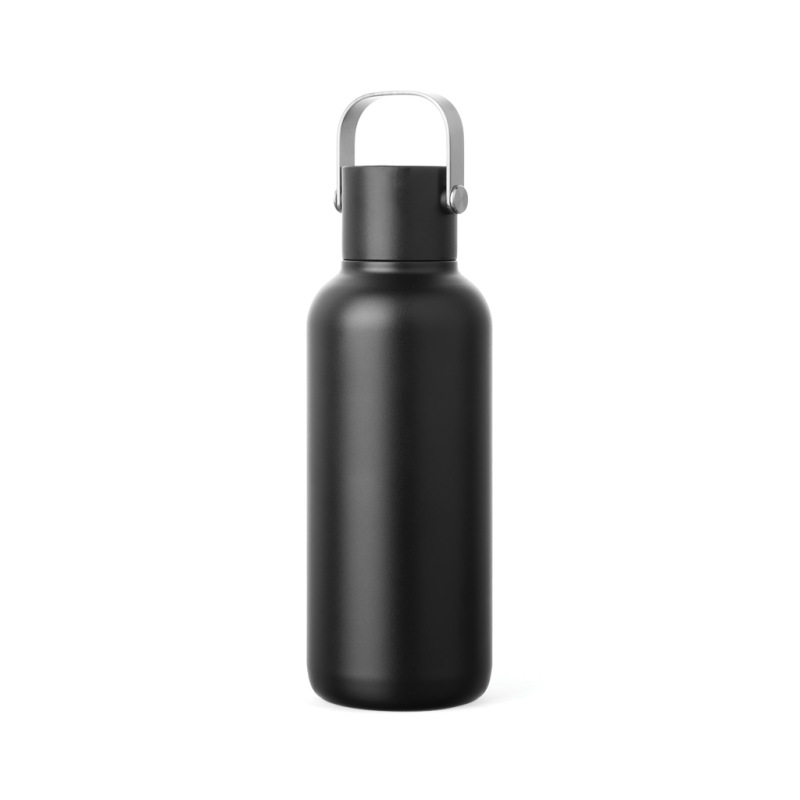 VINGA Cael RCS nerezová fľaša so slamkou 600 ml čierna 1