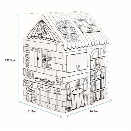 Kartónový domček, vyfariteľný, FELLOWES "BANKERS BOX® Playhouse", maškrty/jedlá, mix vzoro