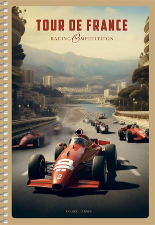 Špirálový zošit, A5, čistý, 96 listov, SHKOLYARYK "Racing Competition", mix