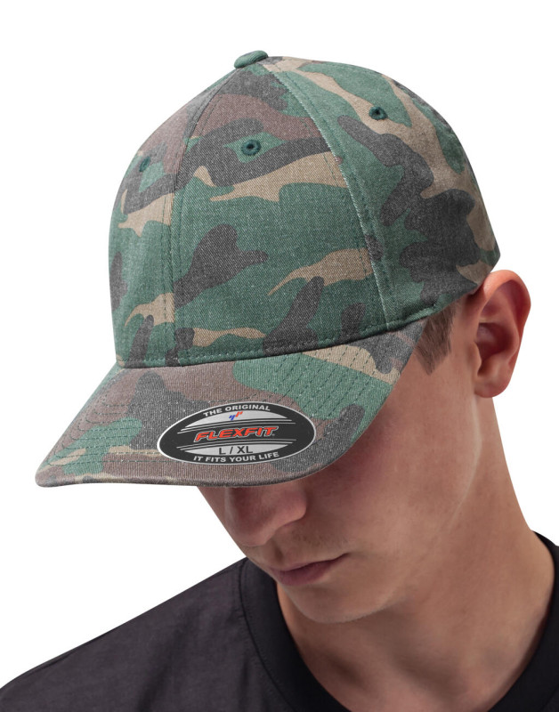 Šiltovka Flexfit Garment Washed Camo