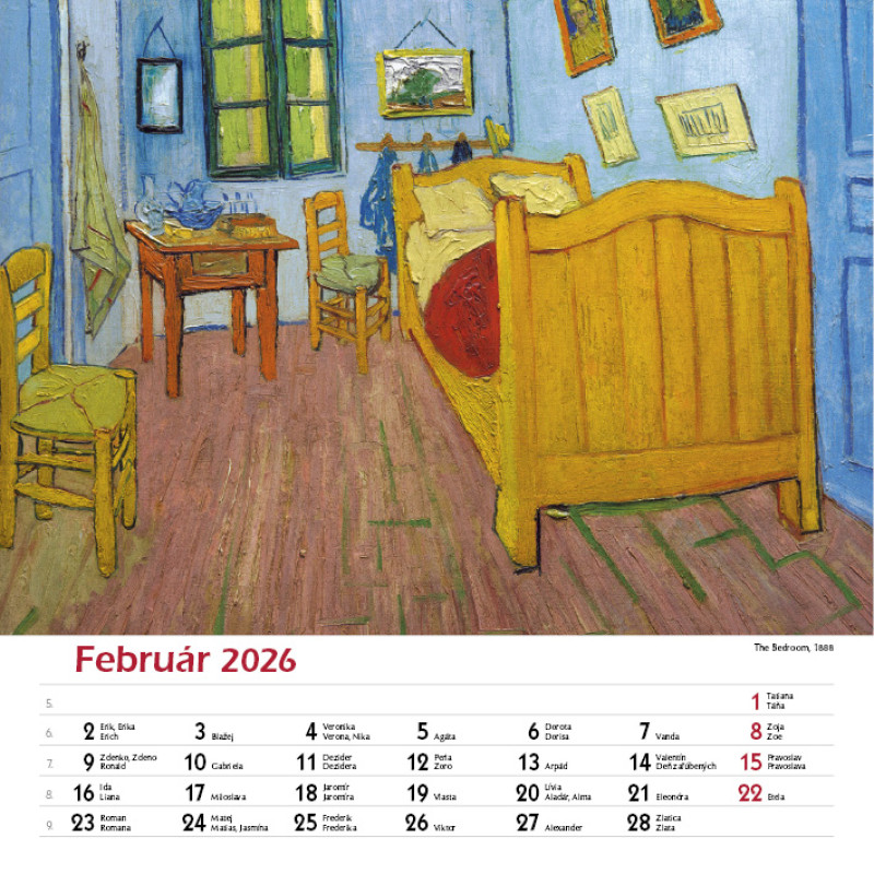 Nástenný kalendár Vincent van Gogh 2026 2