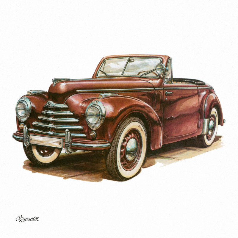 NOTIQUE Poznámkový kalendár Classic Cars – Václav Zapadlík 2026, 30 x 30 cm 6