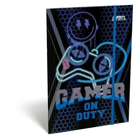 Doska s gumičkou, kartón A5, LIZZYSULI, Esports Gamer on duty