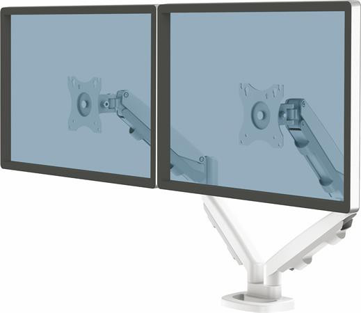 Držiak na monitory pre dva monitory, FELLOWES „Eppa™ Dual“, biely 2