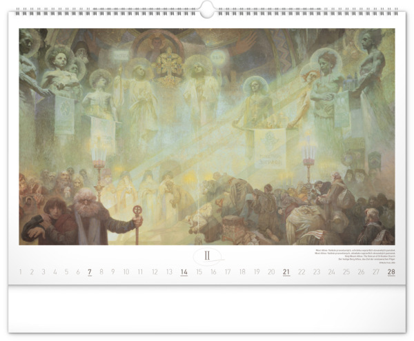 NOTIQUE Nástenný kalendár Slovanská epopej – Alfons Mucha 2027, 48 x 33 cm 2