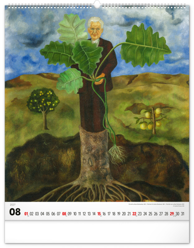NOTIQUE Nástenný kalendár Frida Kahlo 2027, 48 x 56 cm 8