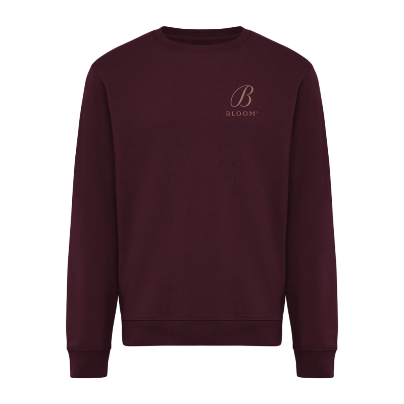 IQONIQ Toria Unisex mikina s okrúhl. výstrihom z rec. bavlny merlot XXL 4