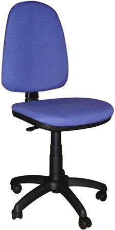 . Kancelárska stolička, čalúnená, čierny podstavec, "Megane", modrá-čierna