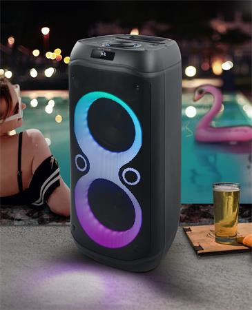 Reproduktor, Bluetooth, s mikrofónom, LED svetlá, 600W, MUSE "M-1937DJ", čierny 3