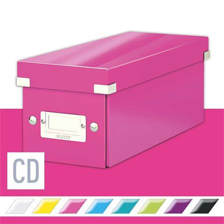 Úložná škatuľa na CD, LEITZ "Click&Store", ružová