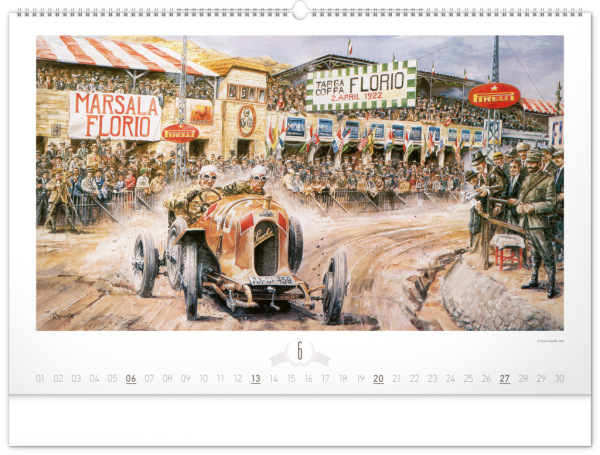 NOTIQUE Nástenný kalendár Oldtimers – Václav Zapadlík 2027, 64 x 42 cm 6