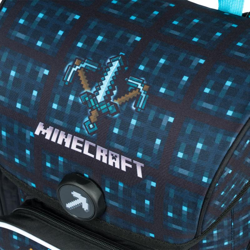 BAAGL Školská aktovka Ergo Minecraft Blue Axe