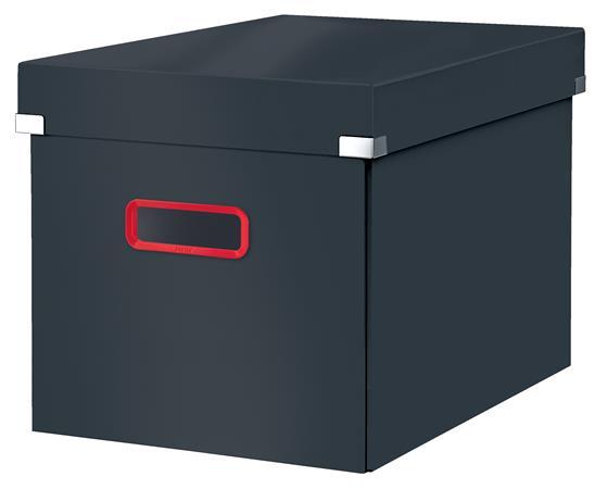 Škatuľa, štvorcová, veľkosť L, LEITZ "Cosy Click&Store", zamatová sivá