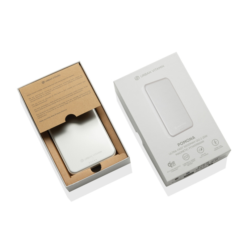 Urban Vitamin Pomona 5000 mAh Qi2.2 25W magnet. powerbanka strieborná 2