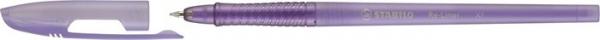 Guľôčkové pero, 0,35 mm, s vrchnákom, STABILO "Re-Liner", fialové