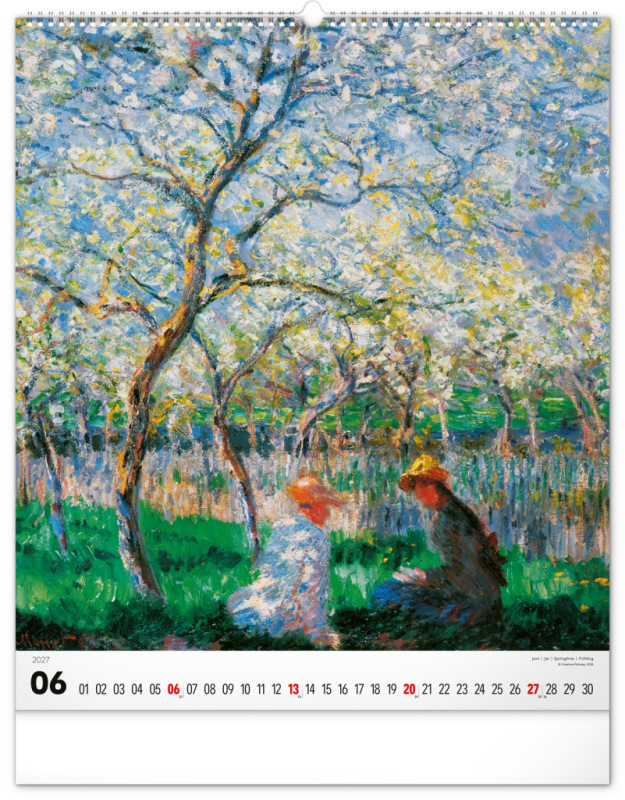 NOTIQUE Nástenný kalendár Claude Monet 2027, 48 x 56 cm 6