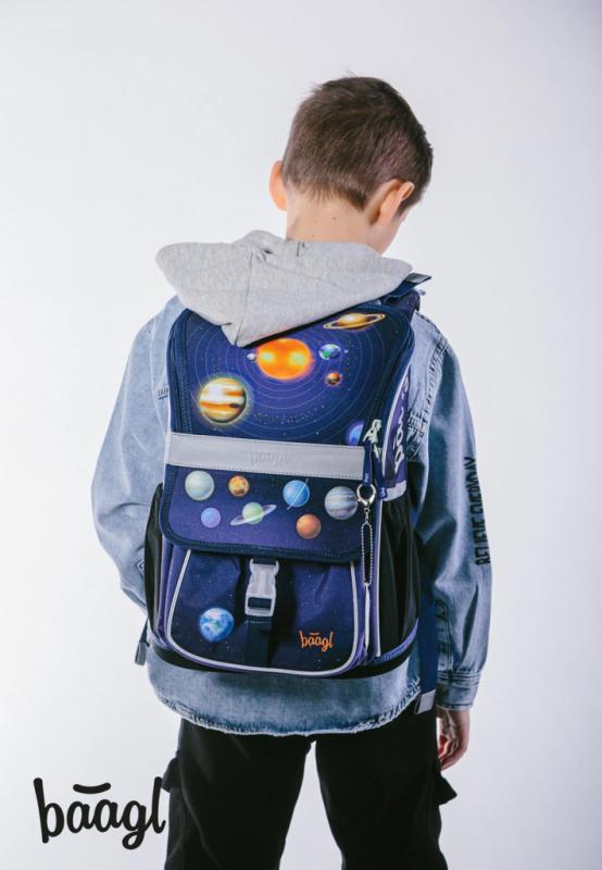 BAAGL SET 5 Zippy Planéty: batoh, peračník, vrecko, peňaženka, dosky